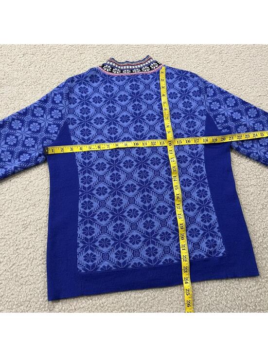 Icelandic Design Womens Blue Nordic Full Zip Sweater Size XL - Picture 7 of 7